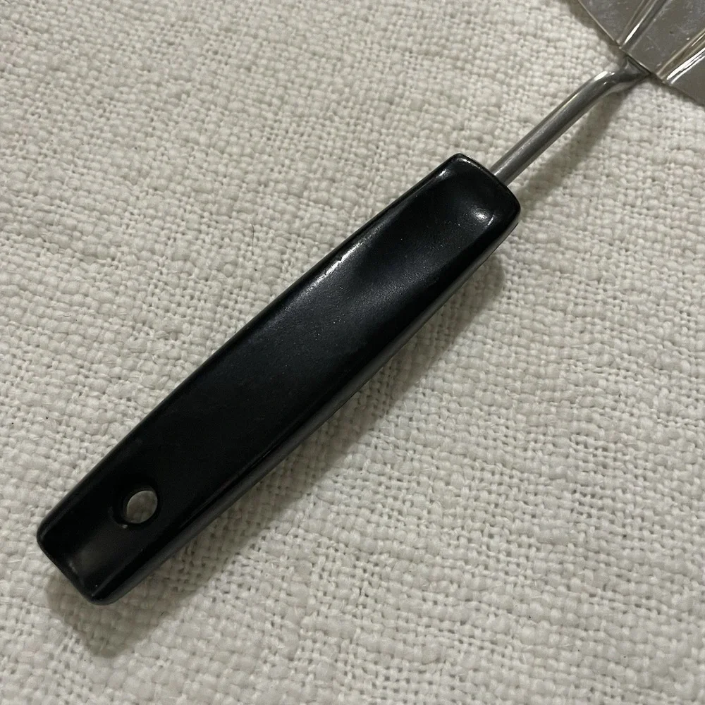 Vintage Foley Wide‎ Slotted Curved Stainless Large Spatula Turner Flipper USA